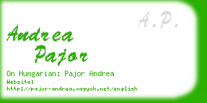 andrea pajor business card